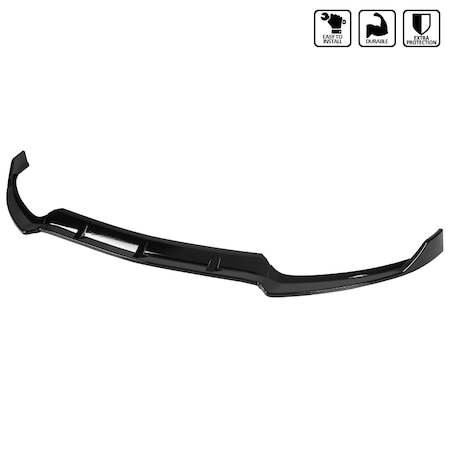 Spec-D Tuning Mercedes Benz W205 Front Bumper Lip - Glossy Black 2015-2018 LPF-BW20515GB-AK